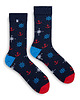 skarpetki męskie Granatowe skarpety męskie z morskimi motywami