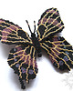 broszki Czarny motyl, broszka, beading