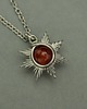 wisiory Mały wisiorek słoneczko czerwony karneol wire wrapping słońce