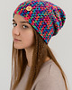 czapki damskie Czapka beanie smerf kolorowa szydełkowa NEONOWA
