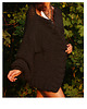 kardigany damskie Grafitowy kardigan oversized  merino bulky