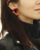kolczyki soutache Duże sztyfty / wkrętki czarny, czerwony, złoty