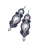 kolczyki soutache Kolczyki sutasz szare długie wieczorowe Orina