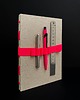notatniki i albumy Notes  w kropki z gumką-piórnikiem Fluo Pink