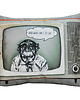 poduszki z napisami Poduszka Mr. Monkey on TV szara
