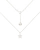chokery Srebrny choker pancerka z ażurową gwiazdką