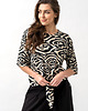 t-shirt damskie Bluzka wiązana "Anabell"  zebra