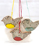 ozdoby choinkowe Choinkowe ozdoby ceramiczne -  ptaszki brzuszki