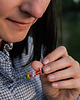 naszyjniki - inne Wielobarwny naszyjnik z kolorowych kamyczków z połyskiem