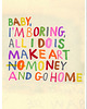 plakaty BABY I'M BORING kolorowy plakat typografia prezent dla szefowej