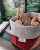 pojemniki kuchenne Lniany koszyk na chleb - Terrakota