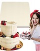 deski do krojenia i tace Taca cukiernicza Podkład pod tort prostokątny 30x40cm BIAŁY Duży Sztywny