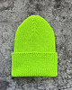 czapki damskie Zamówienie indywidualne - Czapka z merynosa neonowy zielony
