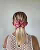 gumki do włosów Gumka jedwabna, scrunchie, frotka strawberry pink MAXI