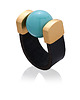 pierścionki złote Pierścionek Baby Blue Pearl Ring in Gold