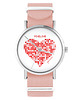 zegarki damskie Zegarek - Serce pixelove - brzoskwiniowy róż