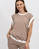 bluza bez kaptura damska Bezrękawnik ,,AMORE"  capucino