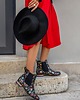 botki damskie RĘCZNIE ROBIONE BOTKI ZAPATO 480 CZARNE LIŚĆIE
