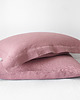 poduszki gładkie Lniana Poszewka Z Listwą DUSTY PINK
