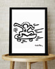plakaty PLAKAT dekoracyjny pop art  deskorolka Keith Haring grafika