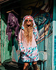 bluza z kapturem damska Candy Long hoodie Feathers pink