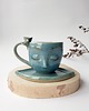 filiżanki Filiżanka ceramiczna  z twarzą  Morska 200ml