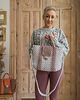 torby na ramię Makramowa torebka City Bag - perła/wrzos