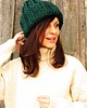 czapki damskie Czapka beanie handmade butelkowa zieleń