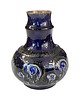 wazony Kobaltowy ceramiczny wazon Strehla Keramik, Niemcy lata 60.