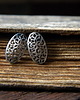 kolczyki wire wrapping owale wypełnione