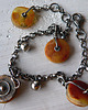 bransoletki wire wrapping -bursztynowa-