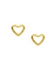 kolczyki - inne Karbowane serca - kolczyki sztyfty ze stali szlachetnej