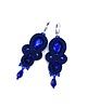 kolczyki soutache Anya kolczyki sutasz romantyczne małe lekkie granatowe