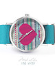 bransoletki ze szkła 12% OFF Love Watch - sweterkowy, amarantowy