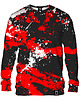 bluzy męskie Bluza Bez Kaptura Męska DR.CROW Marble Black Red