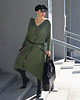 sukienki midi damskie WÓR W KOLORZE KHAKI by momo
