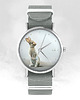 zegarki damskie Zegarek - Zając - szary, nylonowy