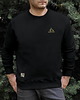 bluzy męskie Bluza męska  crewneck z haftem SZCZYT czarna