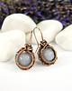 kolczyki wire wrapping Kolczyki z jadeitem