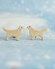 kolczyki ceramiczne Golden retriever mini pieski- ceramiczne sztyfty