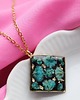wisiory Naszyjnik z turkusową gipsówką