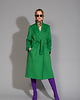 płaszcze damskie Zielony płaszcz damski z kaszmiru