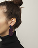 kolczyki soutache Kolczyki soutache - Bordo Granat Duże