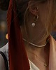 kolczyki pozłacane Kolczyki srebrne Freshwater Pearl Earrings  Circles