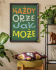 grafiki i ilustracje Plakat każdy orze jak może