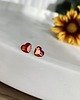 kolczyki swarovski Kolczyki - kryształy Swarovski -Serduszka z pomarańczy