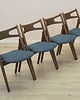krzesła Komplet czterech krzeseł dębowych, duński design, lata 60, Hans. J. Wegner