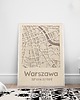 obrazy Mapa polskich miast WARSZAWA Plan miasta 3D