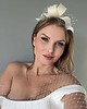 fascynatory Fascynator ślubny NOEMI ECRU z WOALKĄ inne kolory