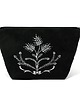 kosmetyczki Czarna kosmetyczka z białym haftem